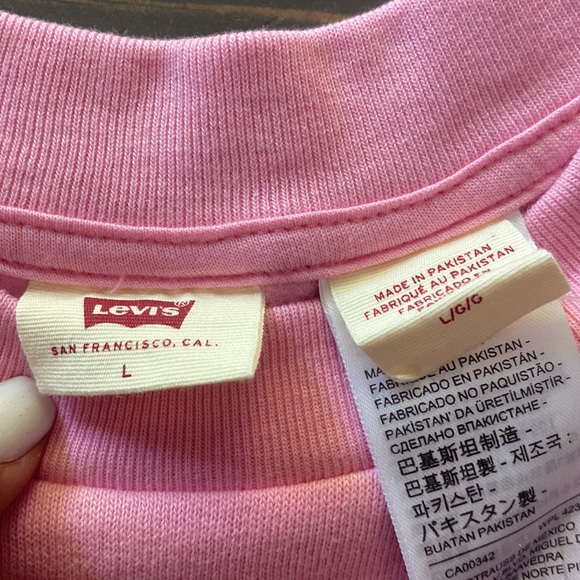 Levi's® NWT Laundry Day Raglan Cropped Crew Neck Sweatshirt Size Large - Picture 6 of 6